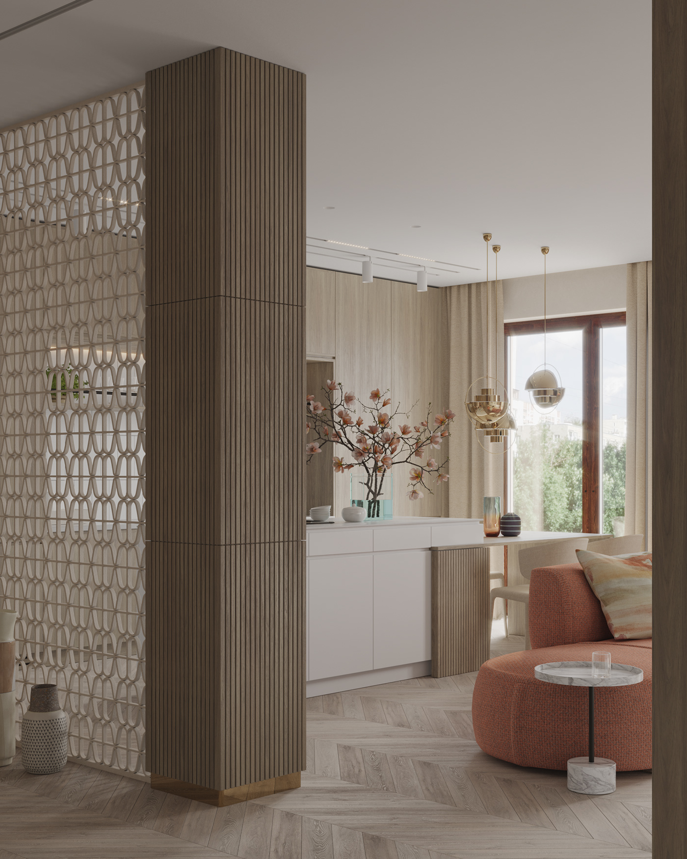 Interior design，Color matching，architecture，Render，