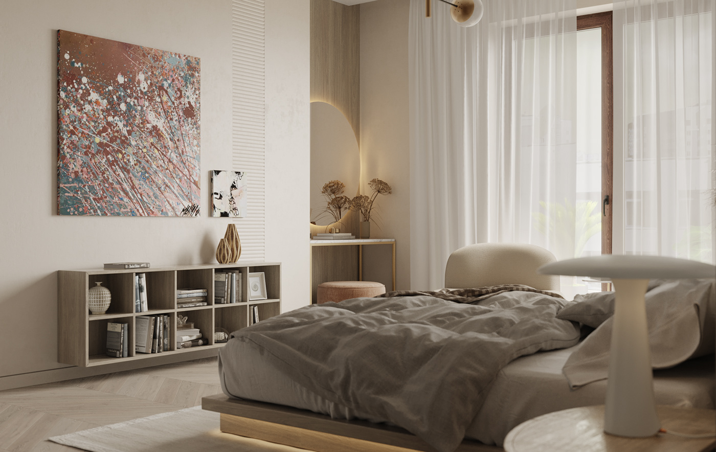 Interior design，Color matching，architecture，Render，