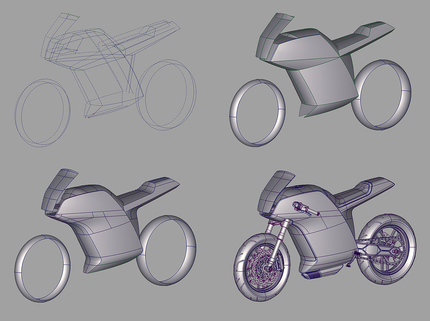 motorcycle，Model，concept，3d，