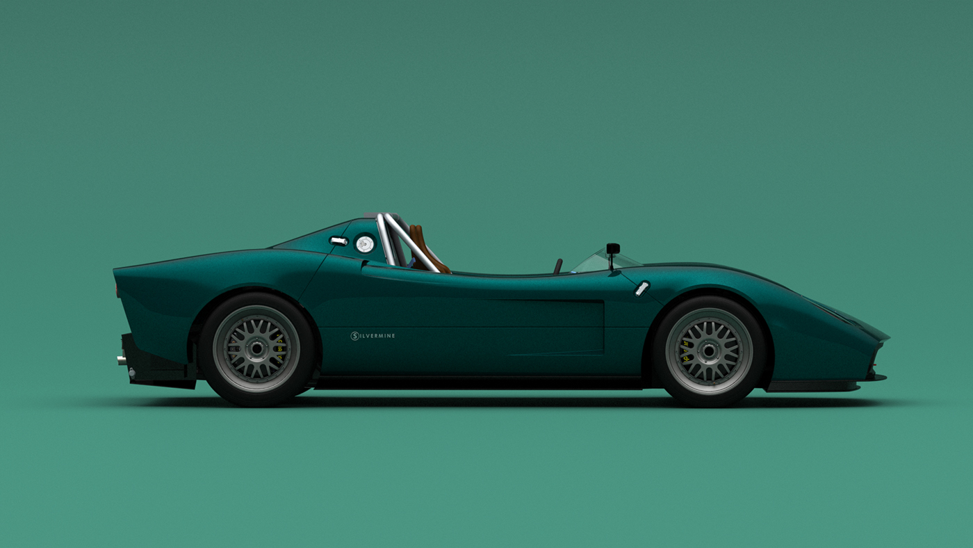 Silver ore，Shape design，racing，body，Cool，