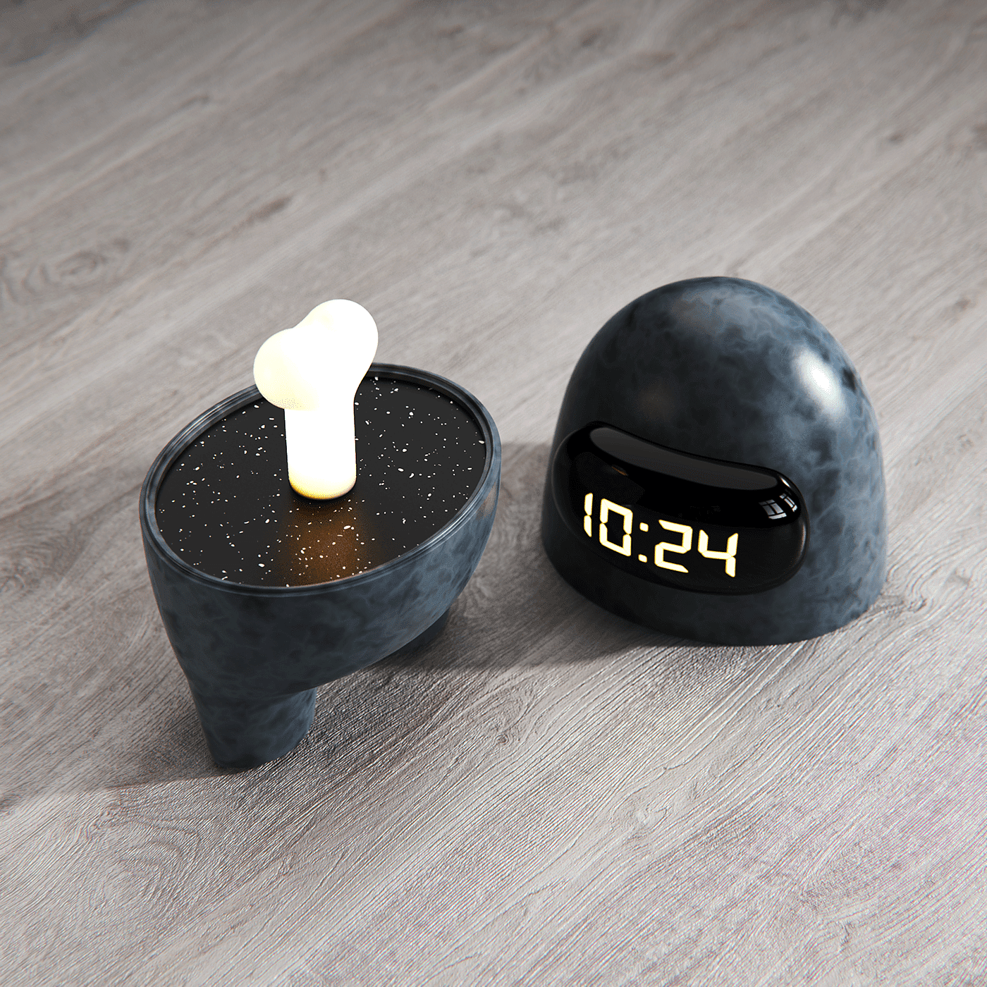 lamp，Clock，bone，