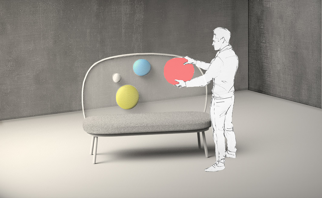 Zoltan Grandfather，Dodo sofa，sofa，Metal，