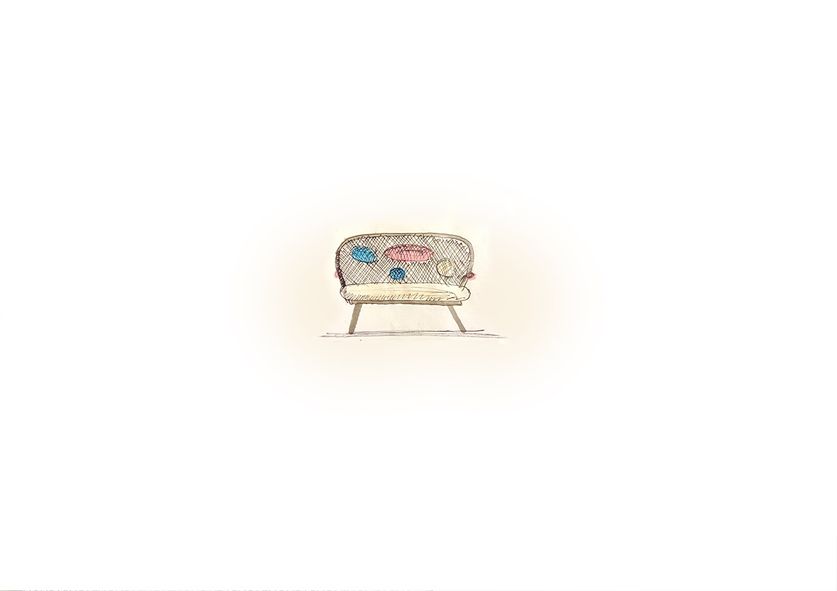 Zoltan Grandfather，Dodo sofa，sofa，Metal，