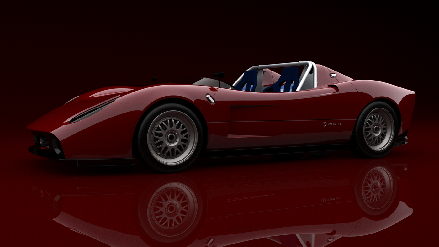 Silver ore，Shape design，racing，body，Cool，