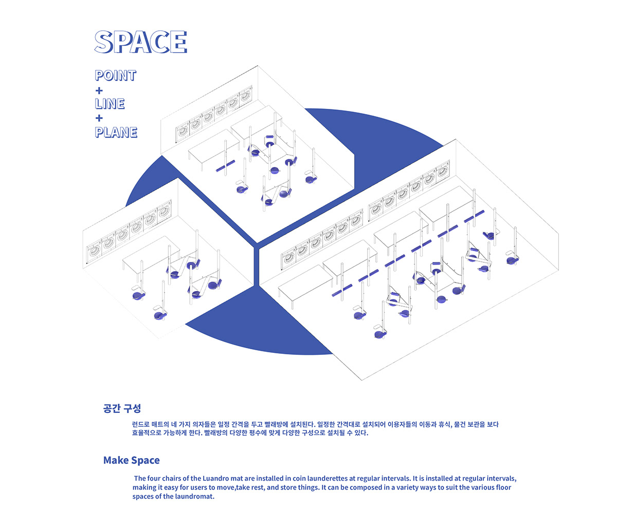 chair，Laundromat，concept，blue，
