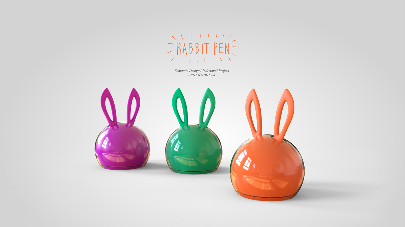 Rabbit pen，Ears，ball pen，lovely，type，