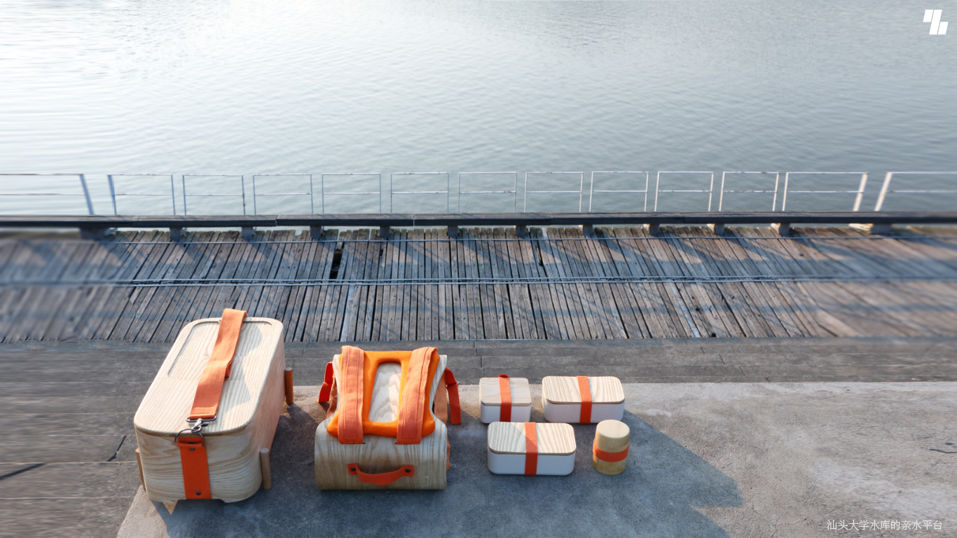 Outdoor, picnic, tea set, storage，