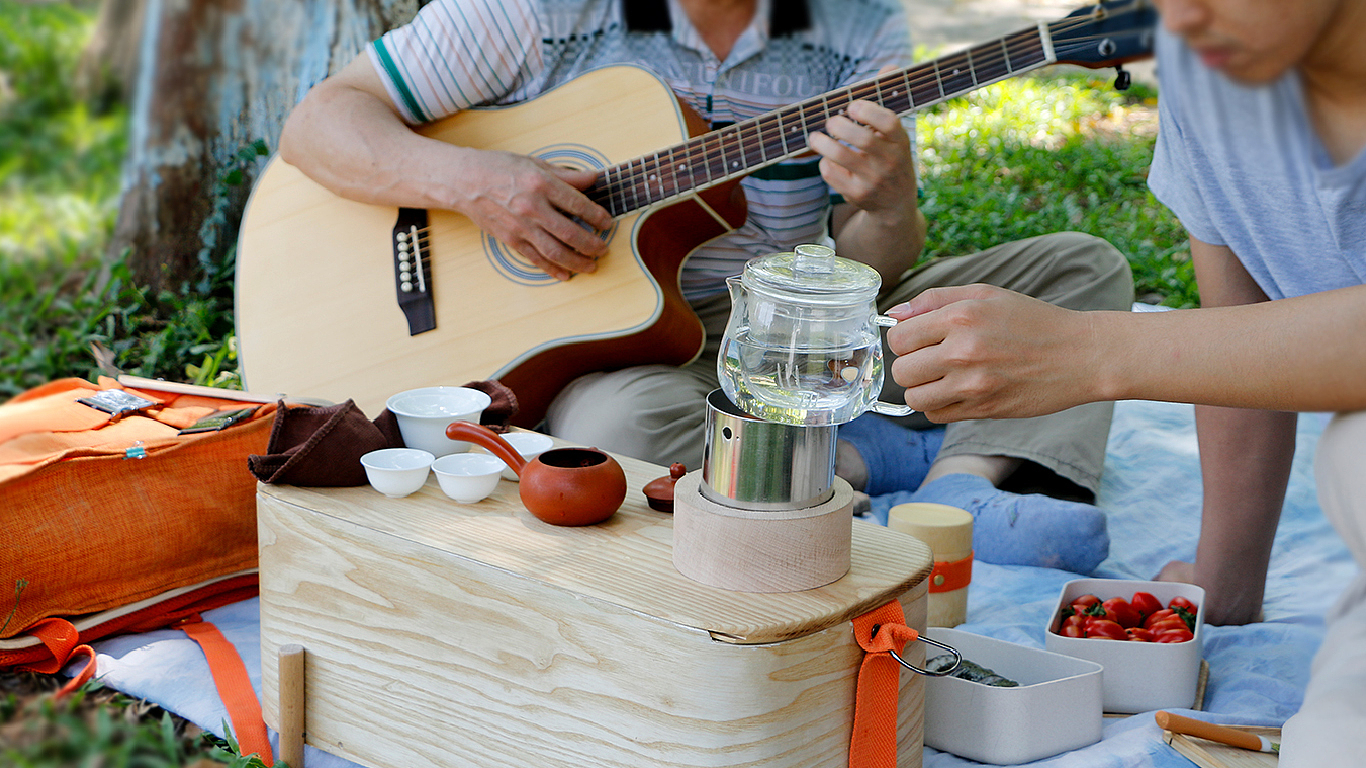 Outdoor, picnic, tea set, storage，