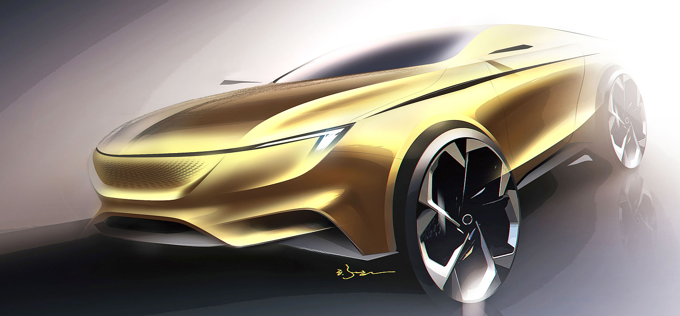 car，ps，sketch，industrial design，design sketch，Hand drawn，