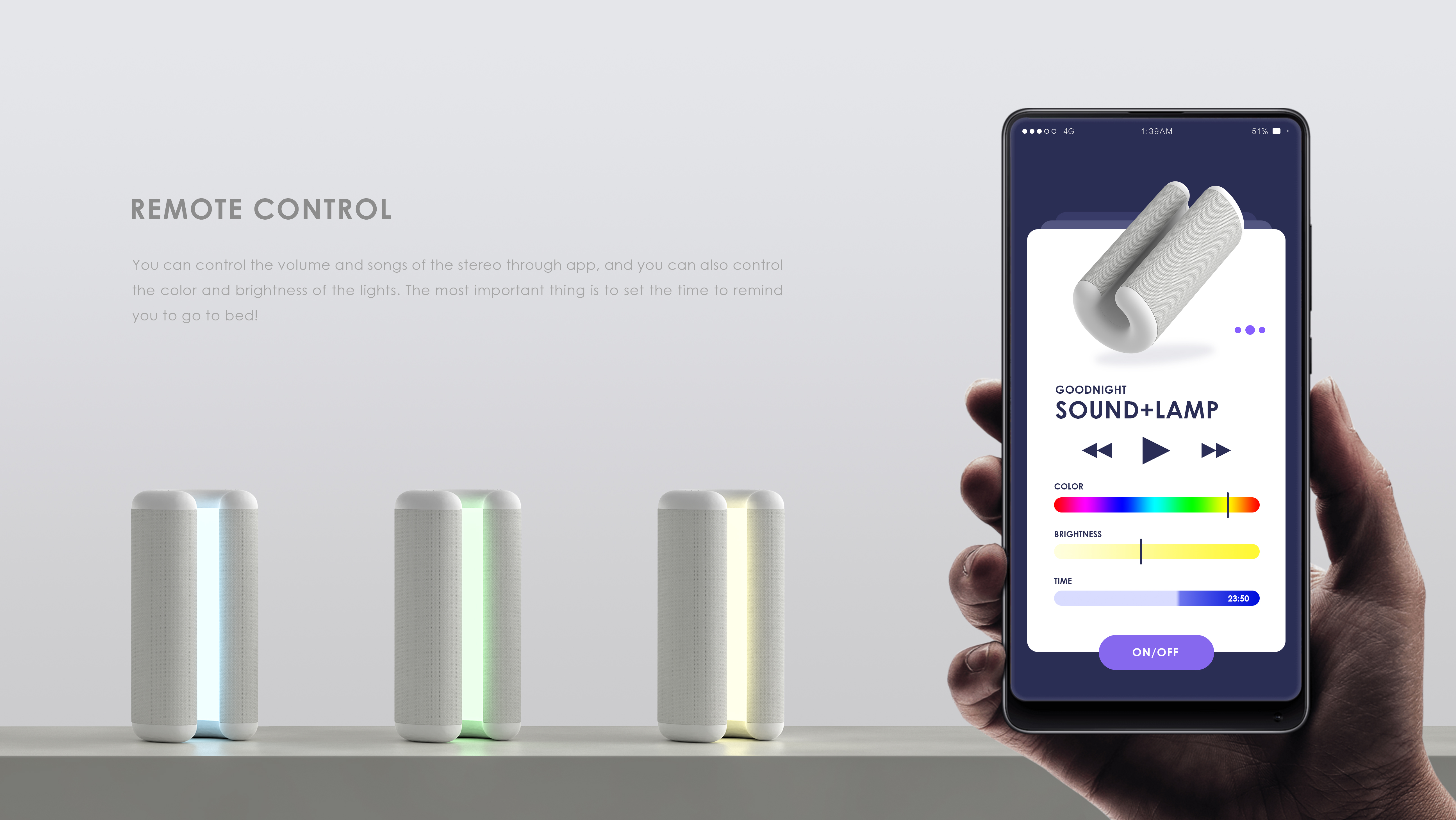 Home Furnishing，Speaker lamp，cure，intelligence，Emotionalization，