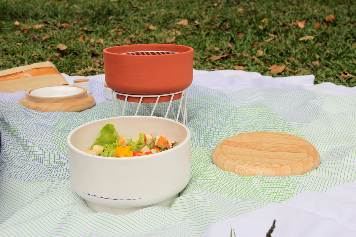 Lunch box，picnic，barbecue，Portable，