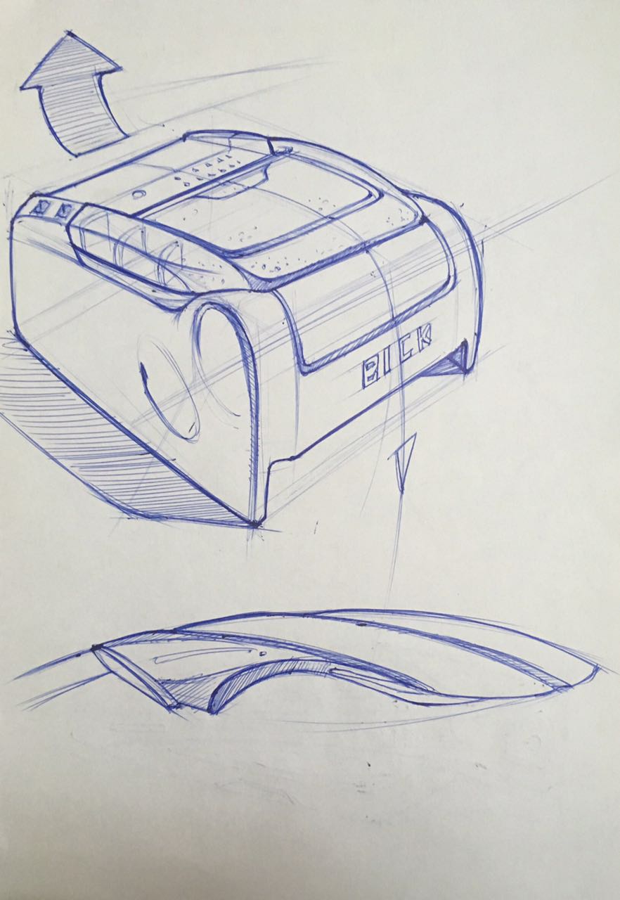 Hand drawn，sketch，punch the clock，