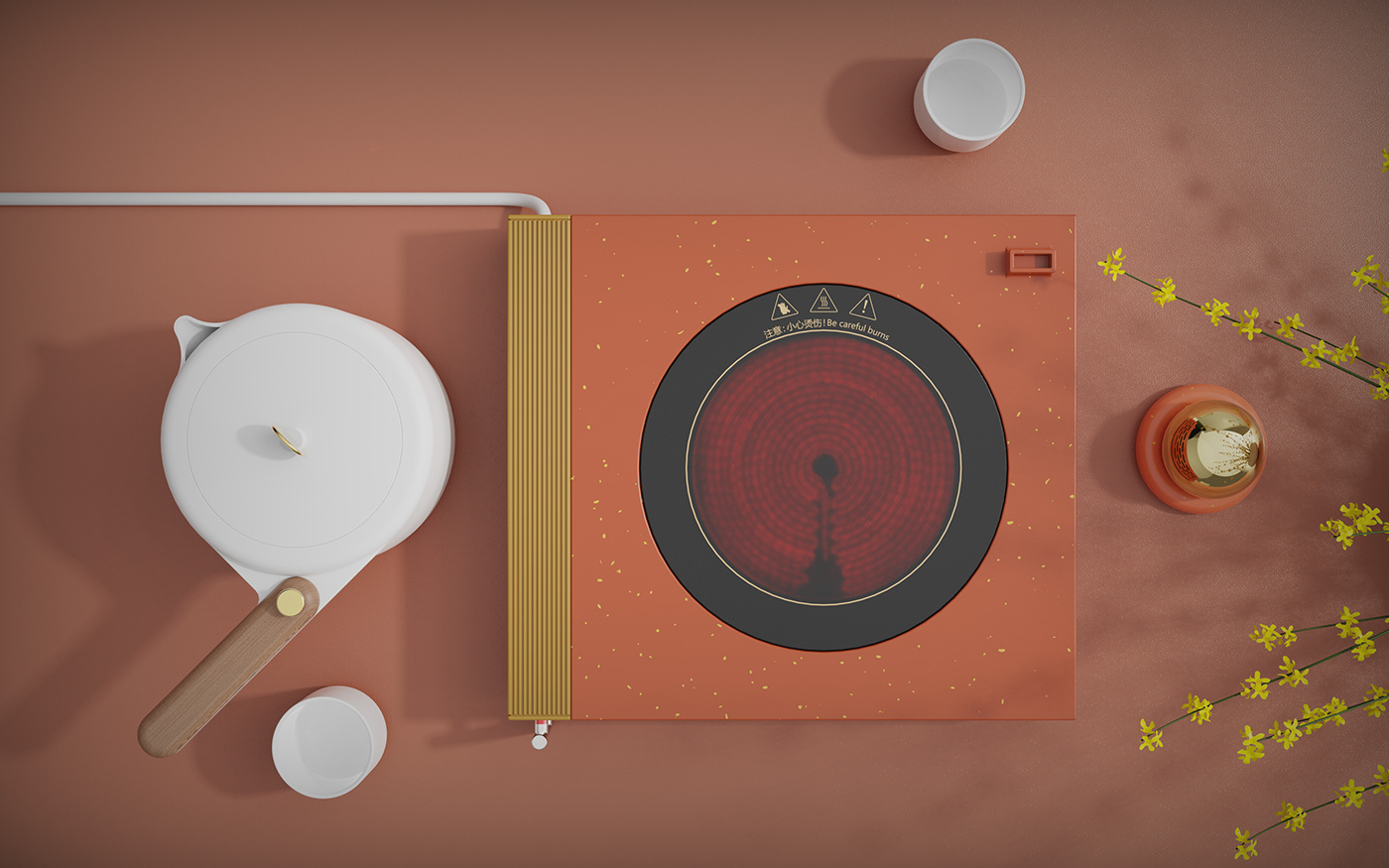 Radiant-cooker，stove，Bellows，tea utensils，Kitchen appliances，Household Electric Appliances，make tea，Emotional design，