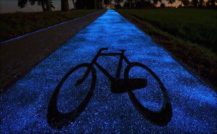 Sidewalk，cycle path，Fluorescent channel，