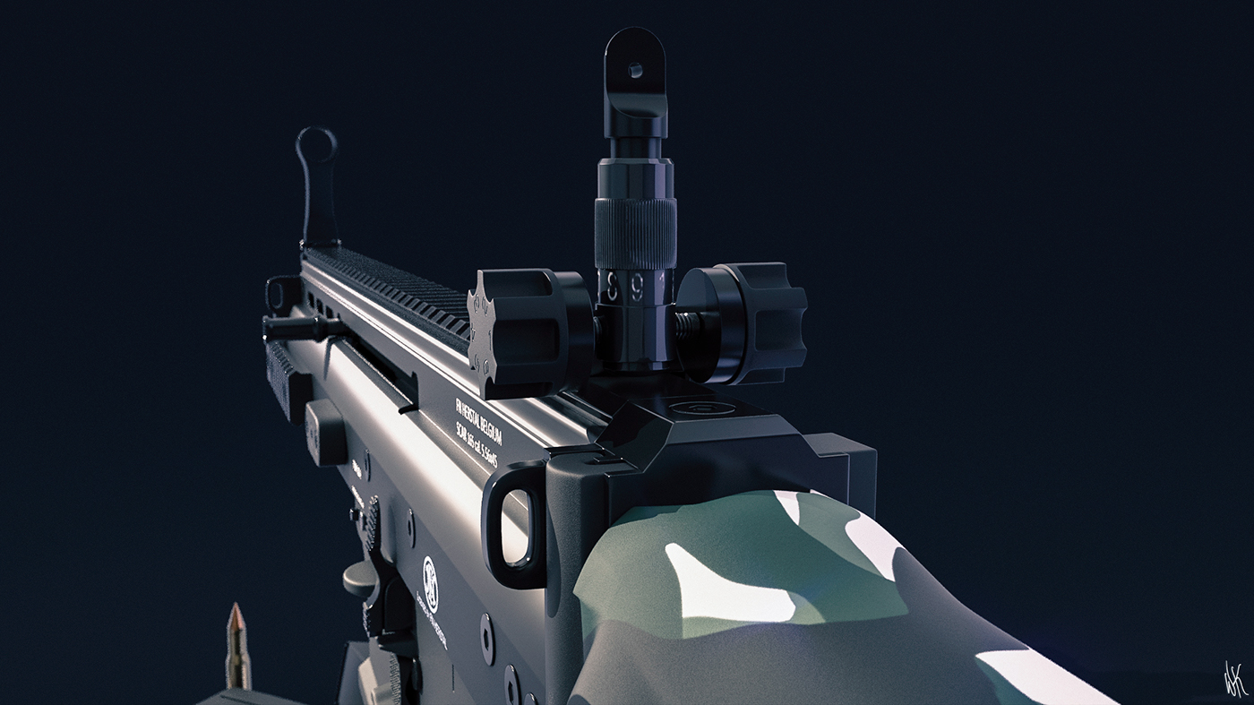 arms，machine gun，model design ，