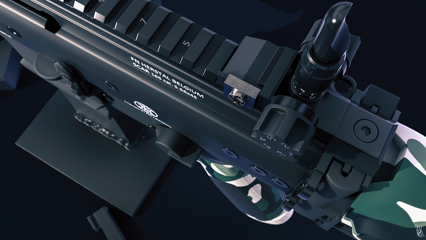 arms，machine gun，model design ，