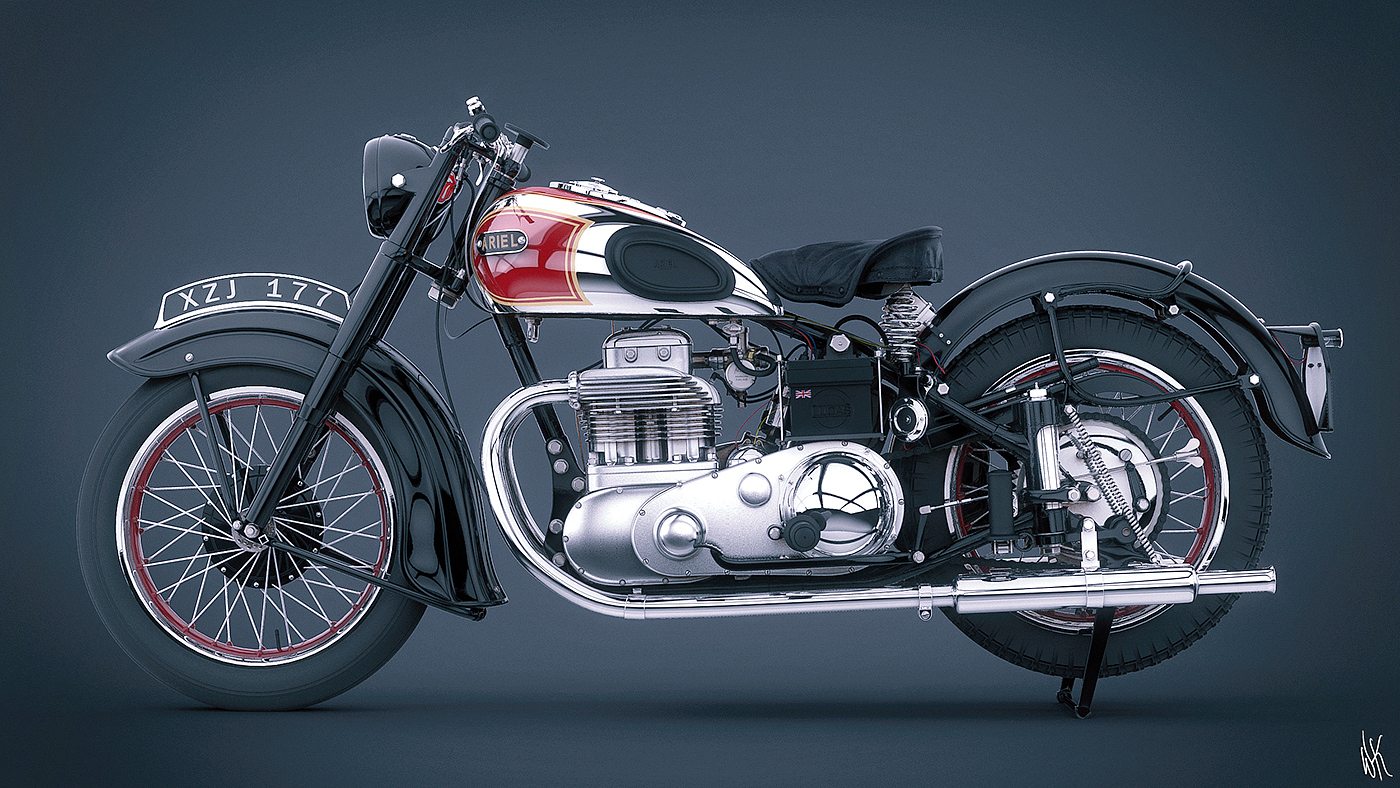 motorcycle，Modeling design，Rendering exercise，