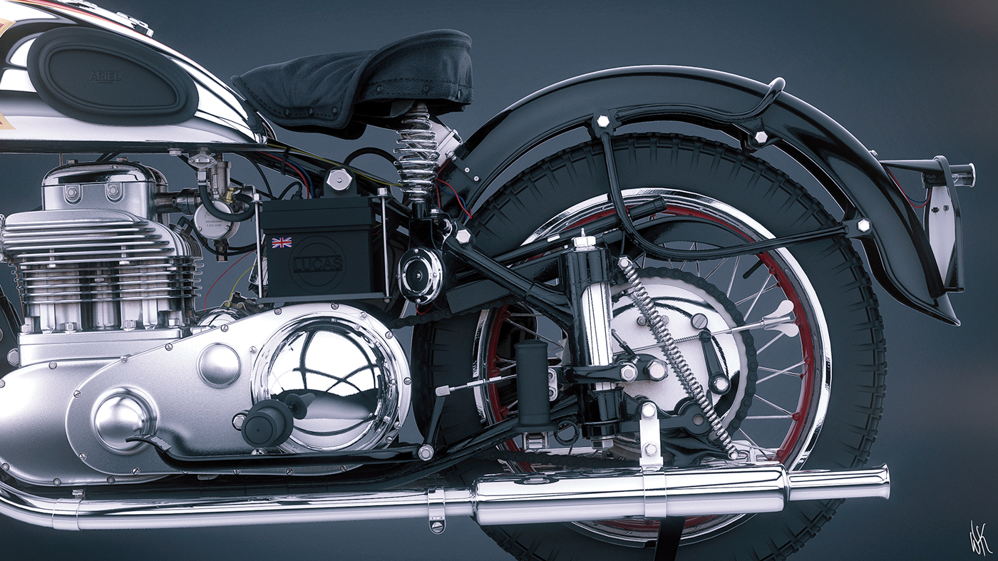 motorcycle，Modeling design，Rendering exercise，