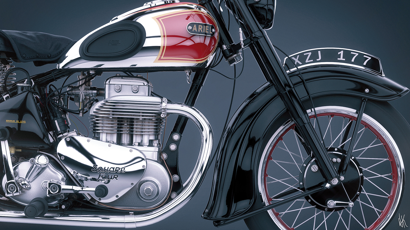 motorcycle，Modeling design，Rendering exercise，