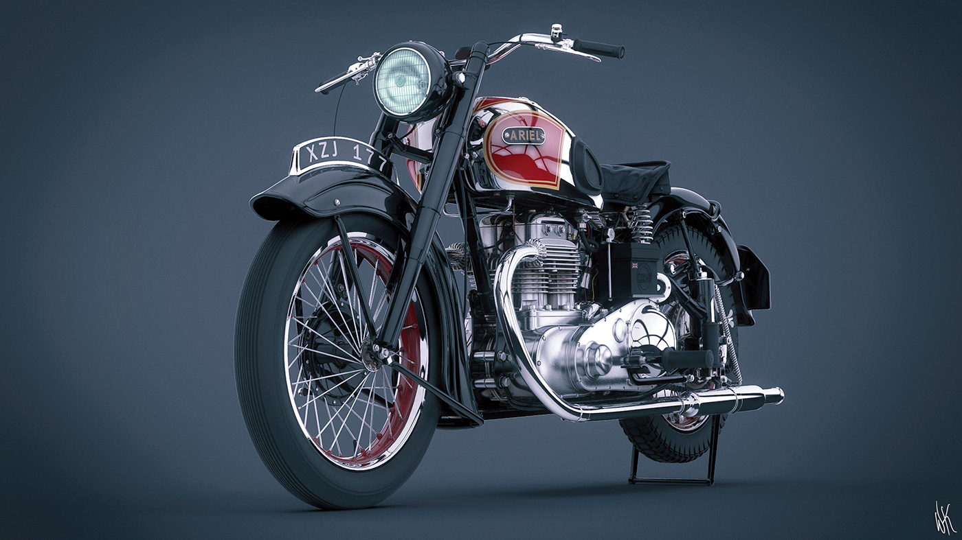 motorcycle，Modeling design，Rendering exercise，