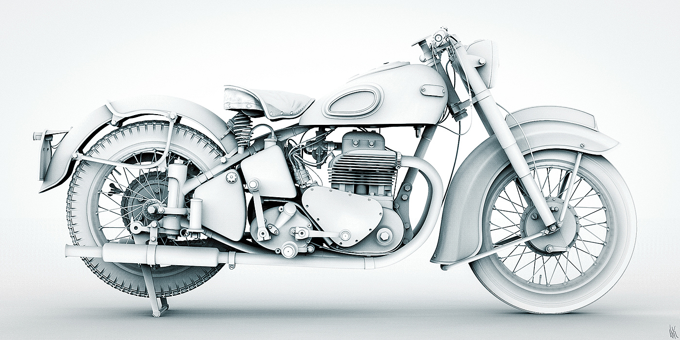 motorcycle，Modeling design，Rendering exercise，