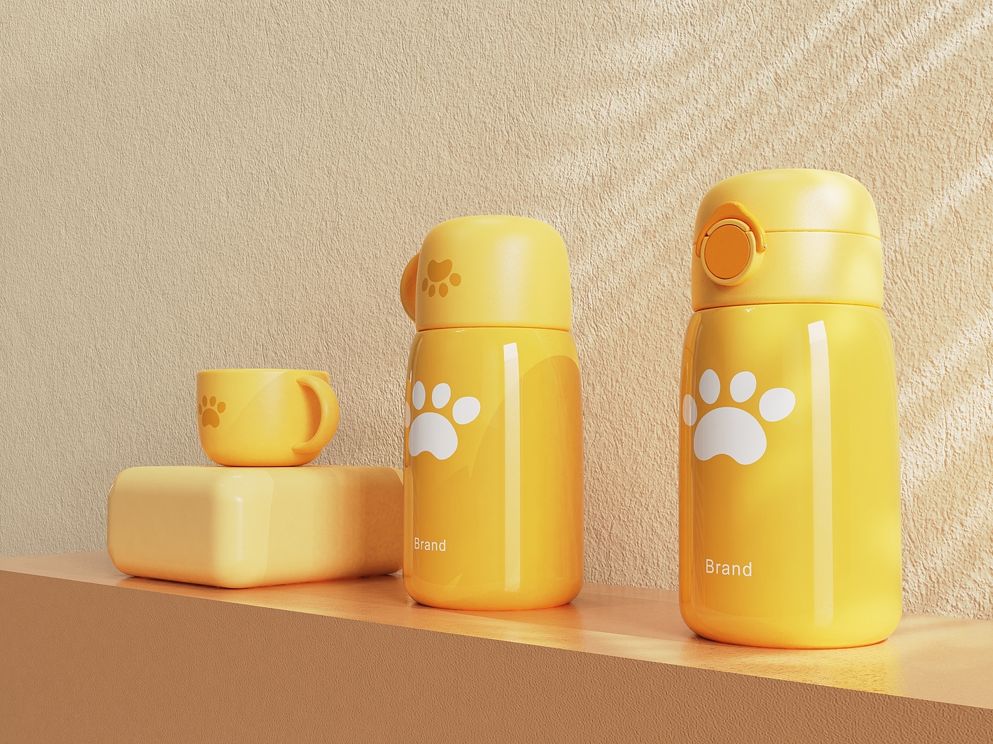 Children's Cup，vacuum cup，vacuum flask，Render，keyshot，