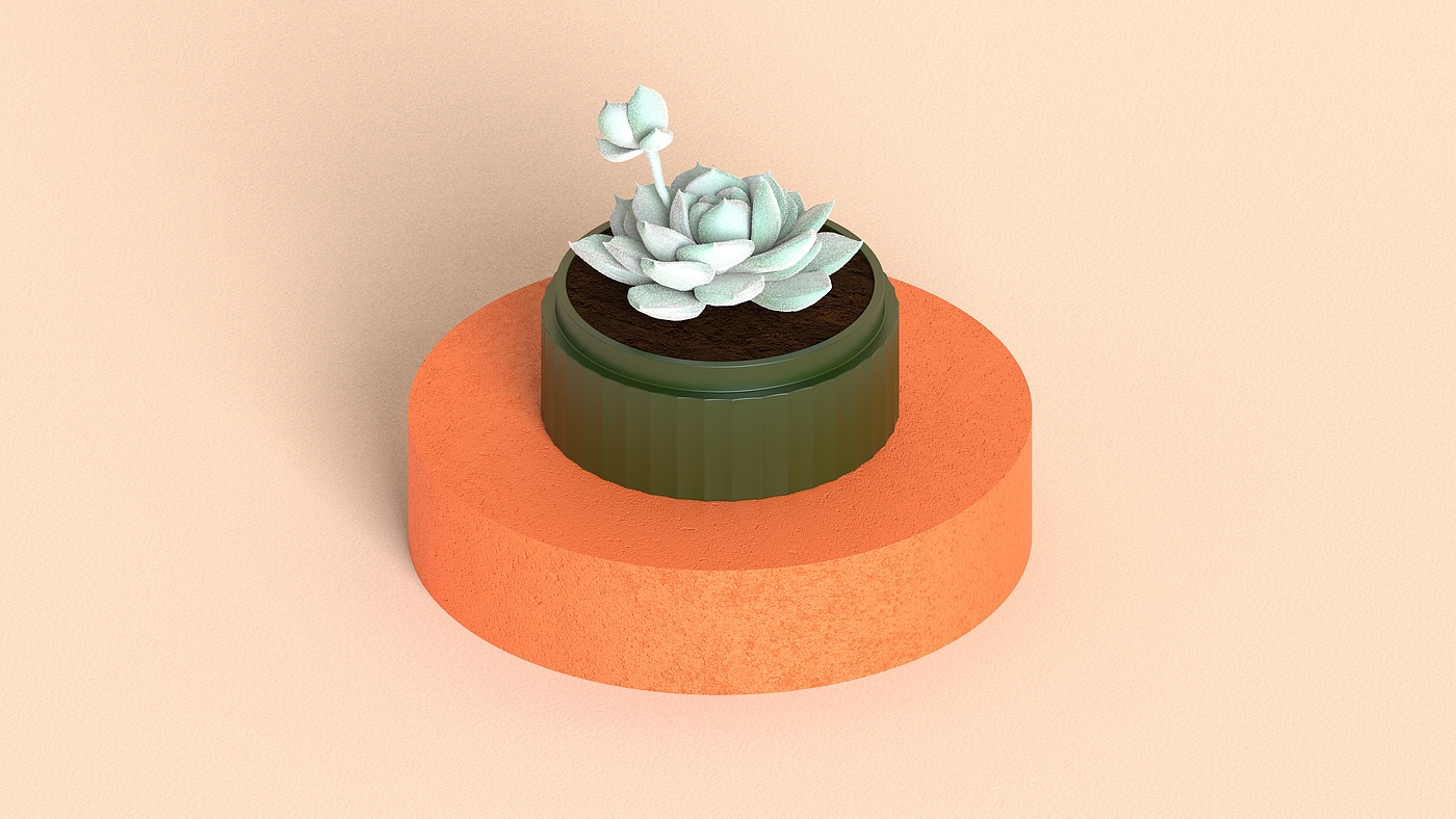 Office green plant，Fleshy，product design，Automatic fill light，Desktop potted plants，Rechargeable，