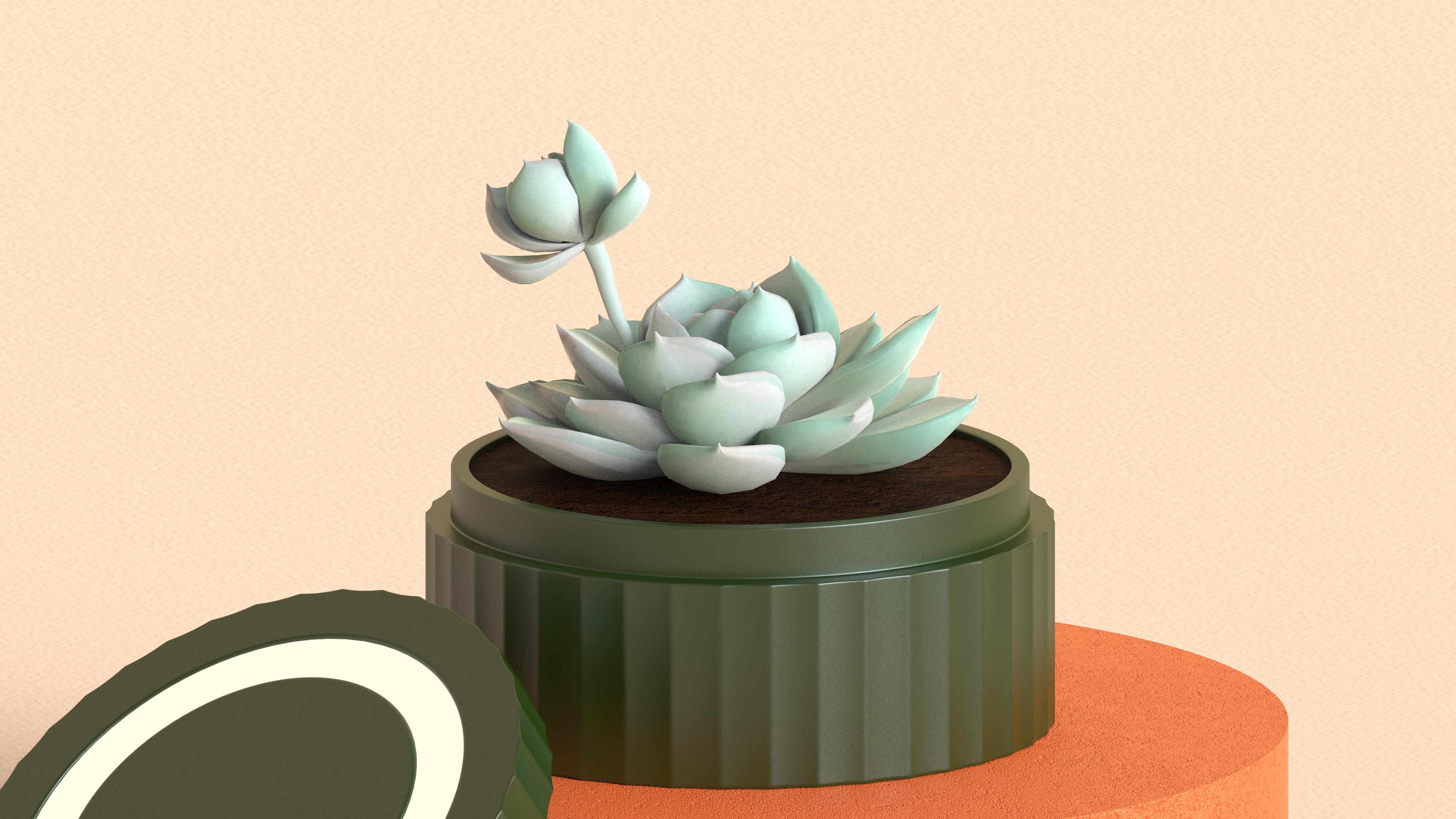 Office green plant，Fleshy，product design，Automatic fill light，Desktop potted plants，Rechargeable，