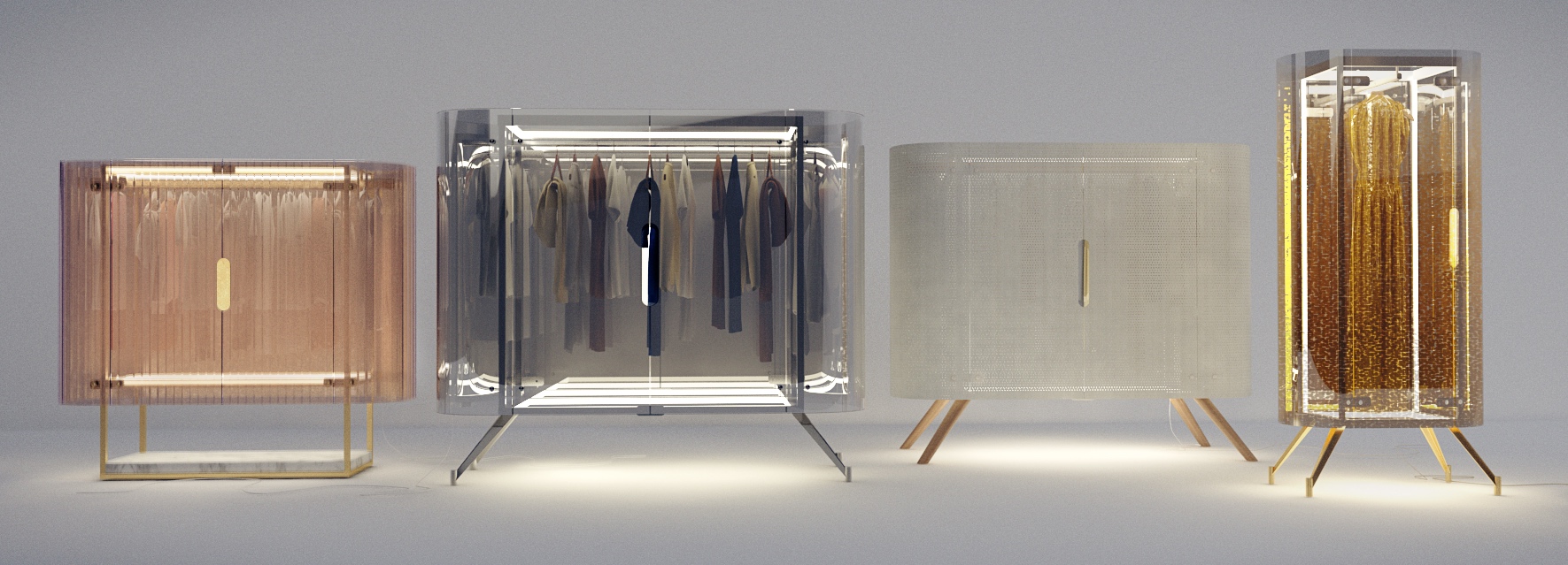 wardrobe，transparent，Acrylic，