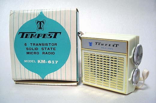 怀旧设计，1960，老式，晶体管，收音器，