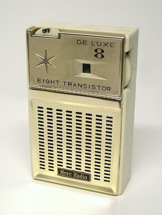 怀旧设计，1960，老式，晶体管，收音器，