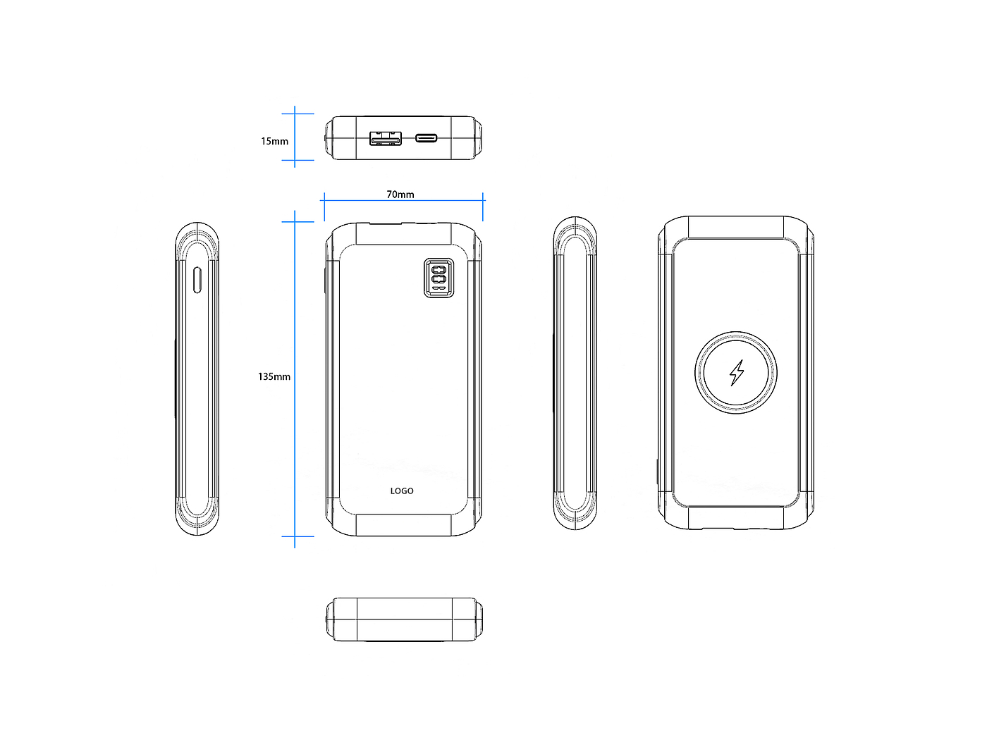 portable battery，Wireless charging，portable source，