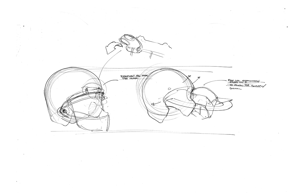 Helmet，Hand drawn，details，process，
