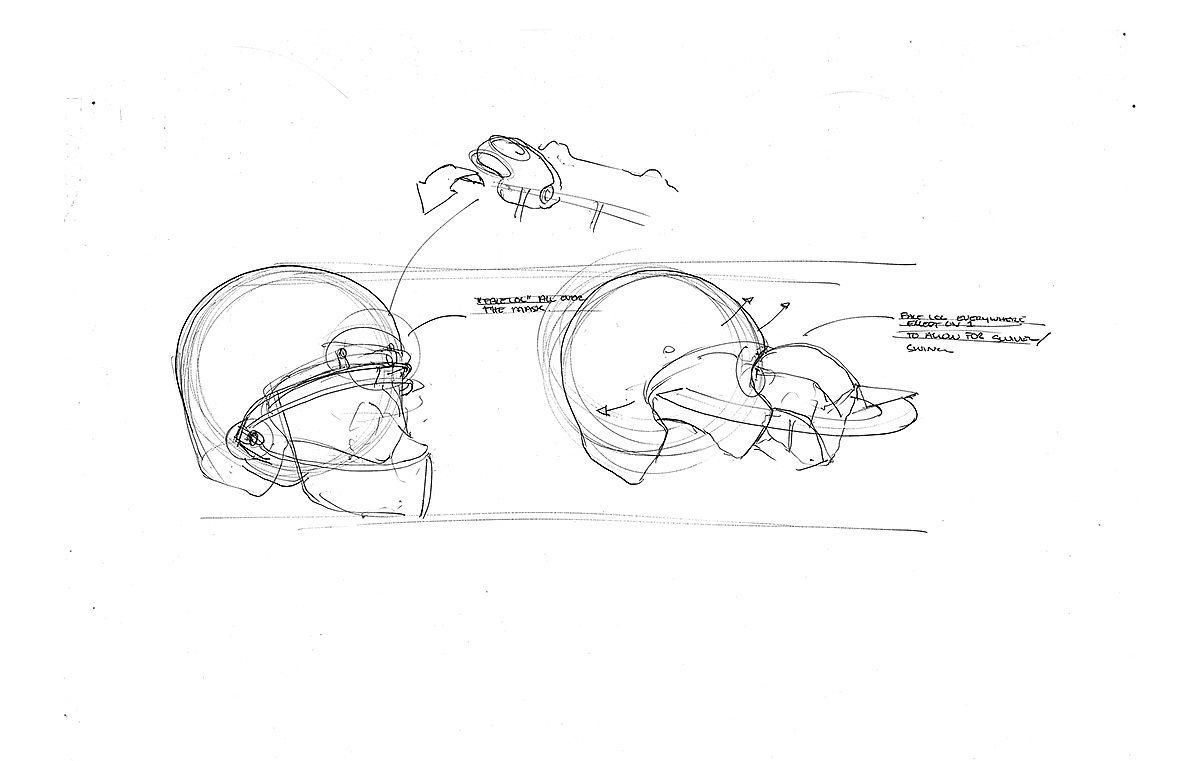 Helmet，Hand drawn，details，process，