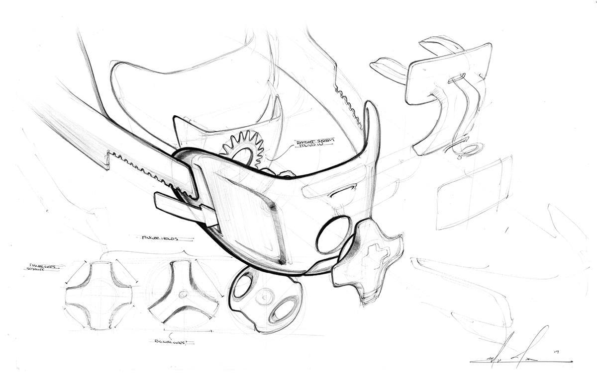 Helmet，Hand drawn，details，process，