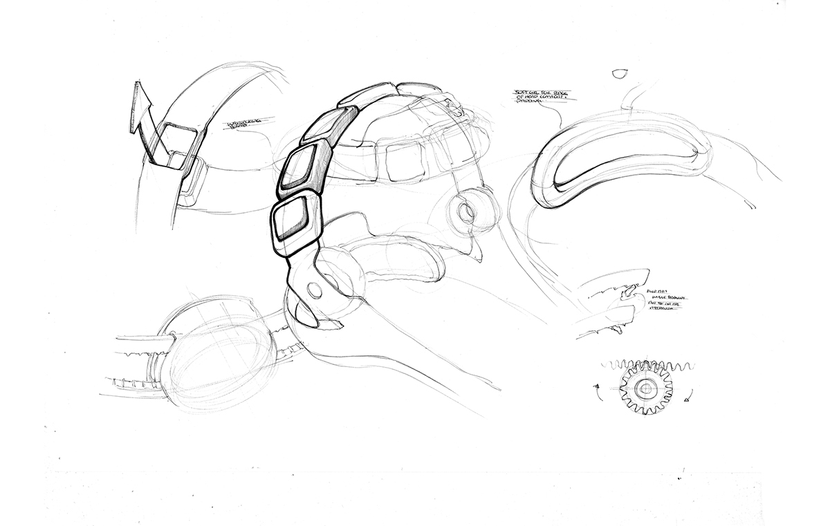 Helmet，Hand drawn，details，process，