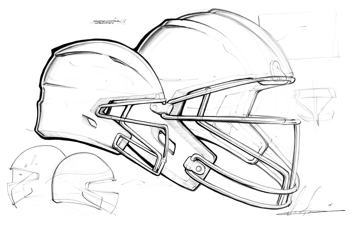 Helmet，Hand drawn，details，process，