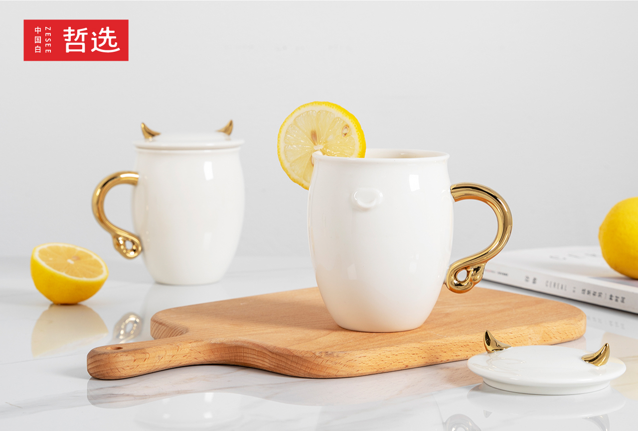Chinese white，Zhe Xuan，ceramics，product，Mug，year of the ox，Simplicity，gift，