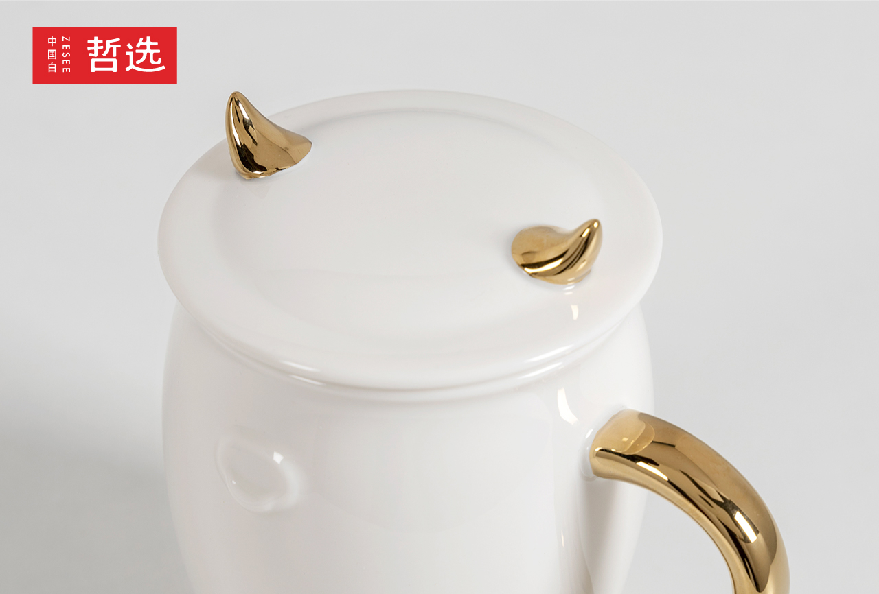 Chinese white，Zhe Xuan，ceramics，product，Mug，year of the ox，Simplicity，gift，