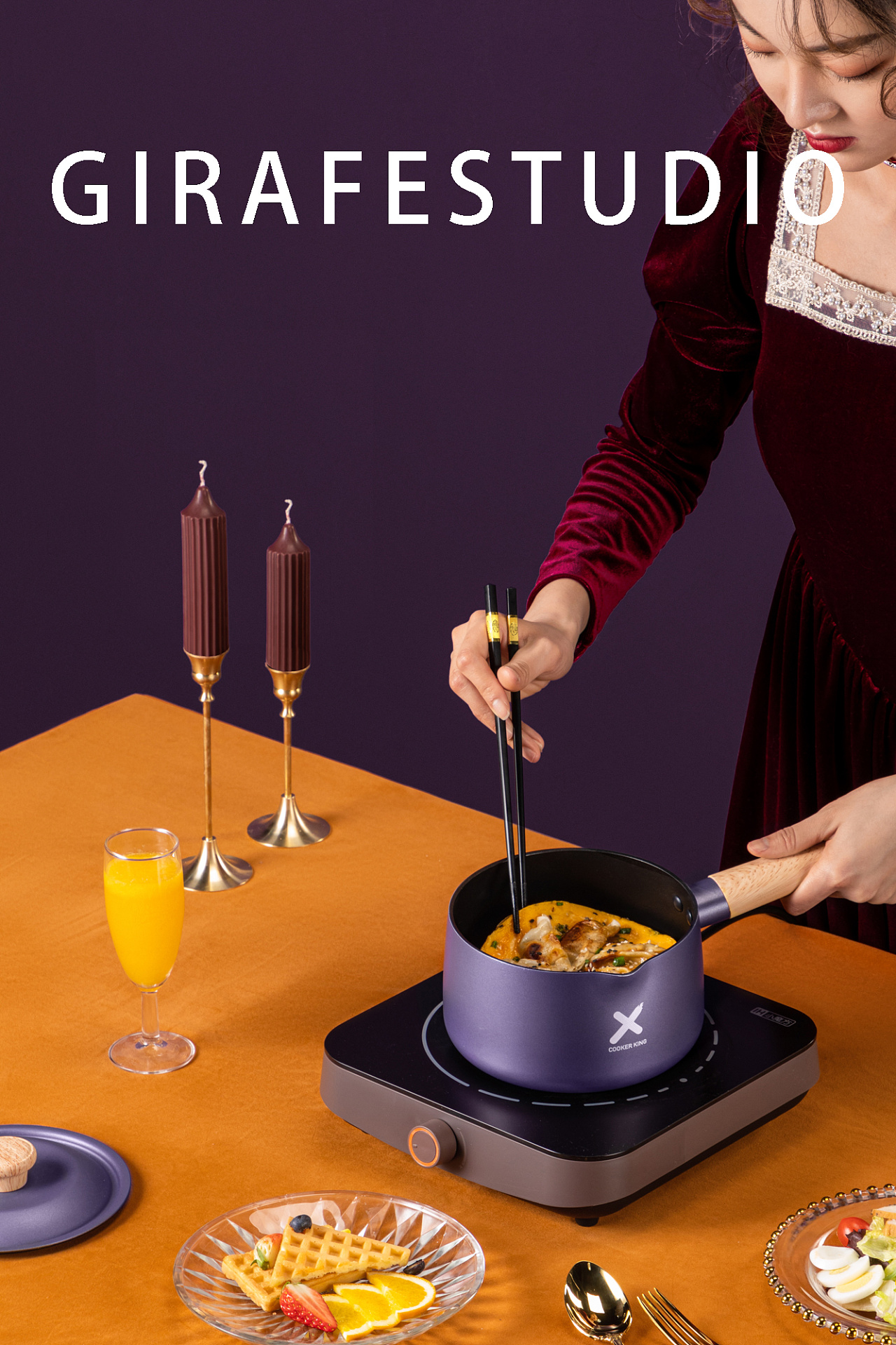 Frying pan，Soup pot，The milk pot，Wok，Cooking King，Set of tied pot，Small yellow duck series，cookware，