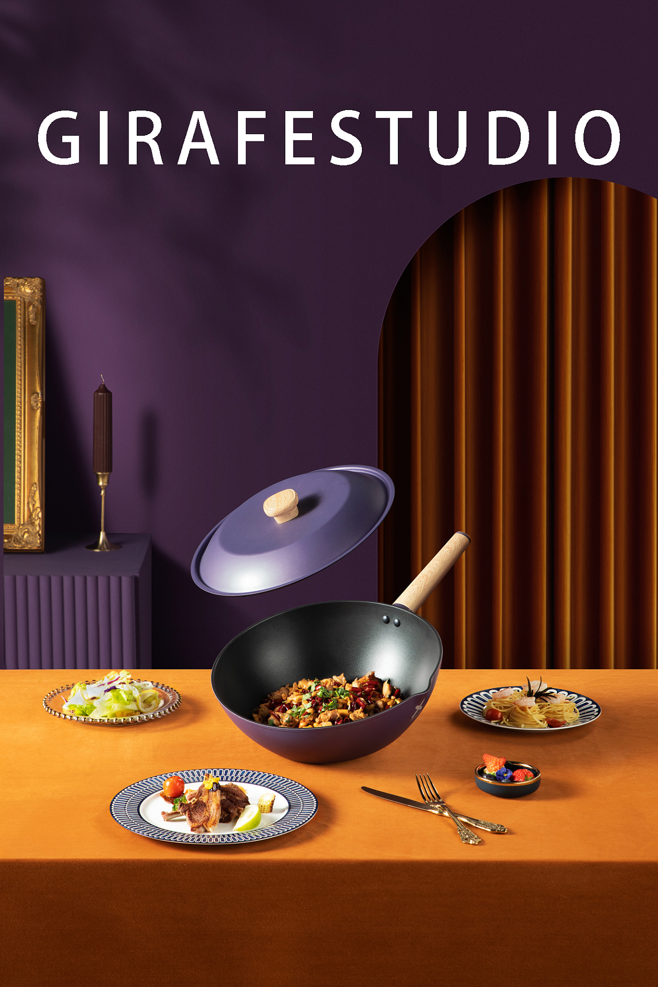 Frying pan，Soup pot，The milk pot，Wok，Cooking King，Set of tied pot，Small yellow duck series，cookware，