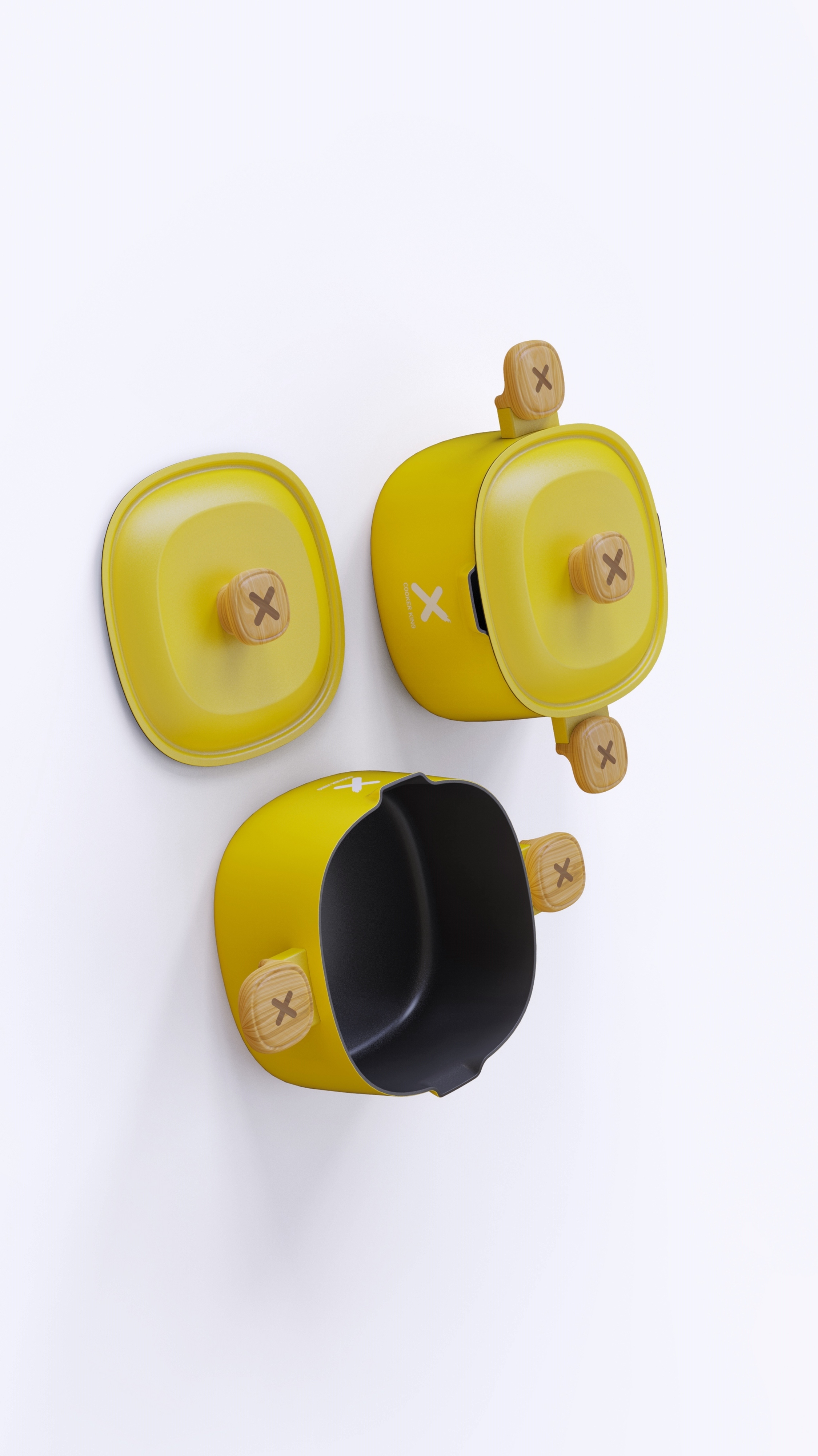 Frying pan，Soup pot，The milk pot，Wok，Cooking King，Set of tied pot，Small yellow duck series，cookware，