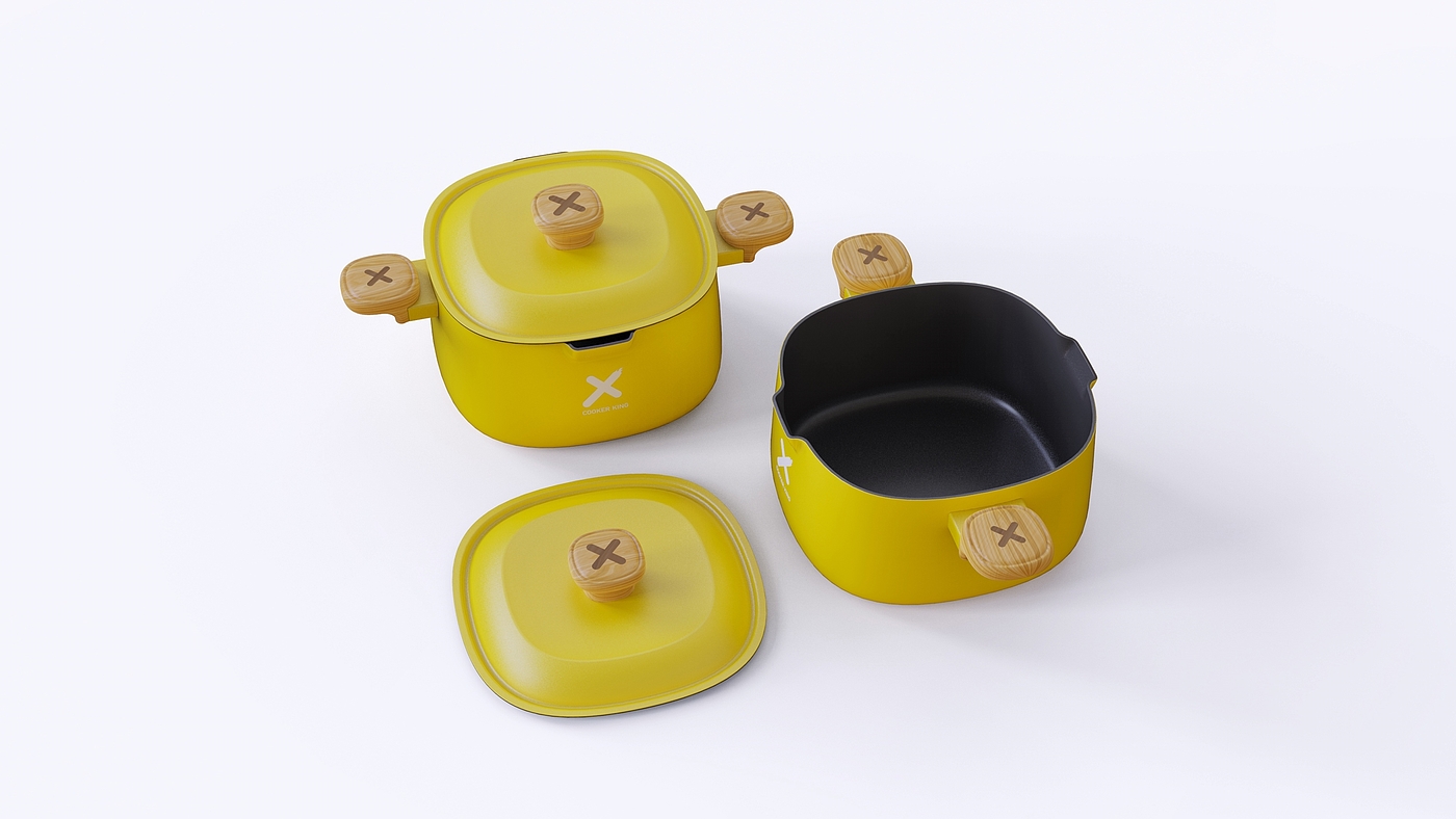 Frying pan，Soup pot，The milk pot，Wok，Cooking King，Set of tied pot，Small yellow duck series，cookware，