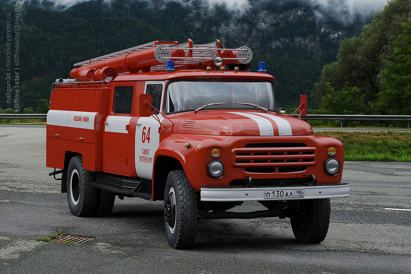 fire engine，Automobile design，Cool，Russia，