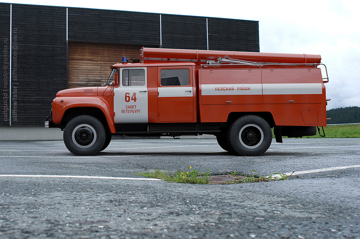 fire engine，Automobile design，Cool，Russia，