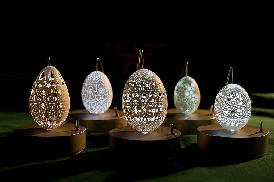 Art，Hollowed out，egg，lamp，