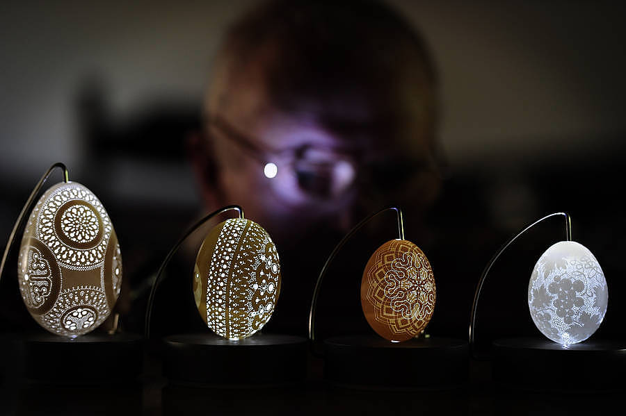 Art，Hollowed out，egg，lamp，