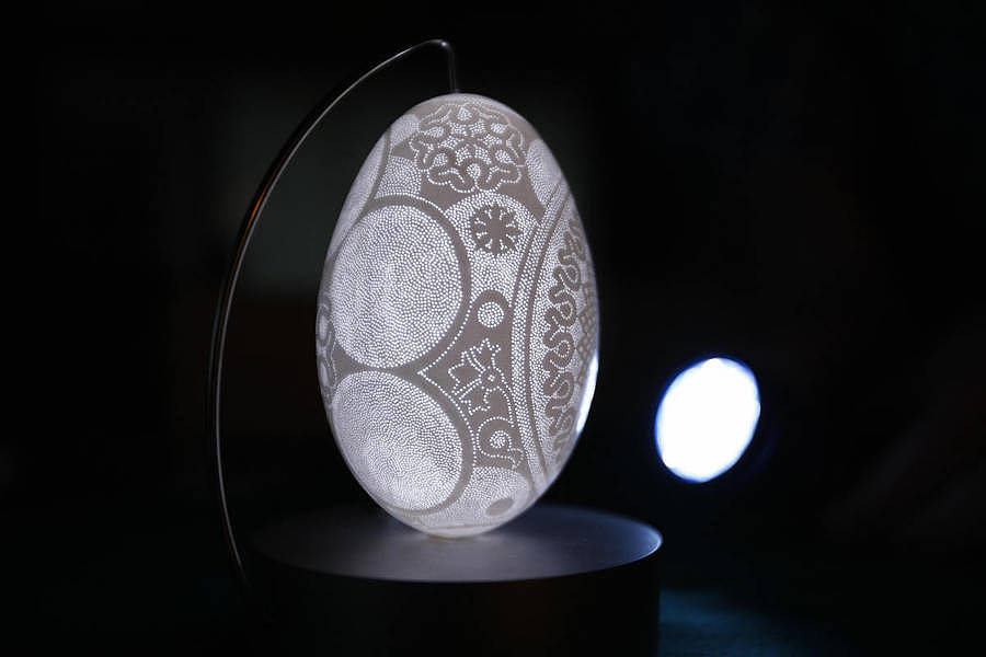 Art，Hollowed out，egg，lamp，