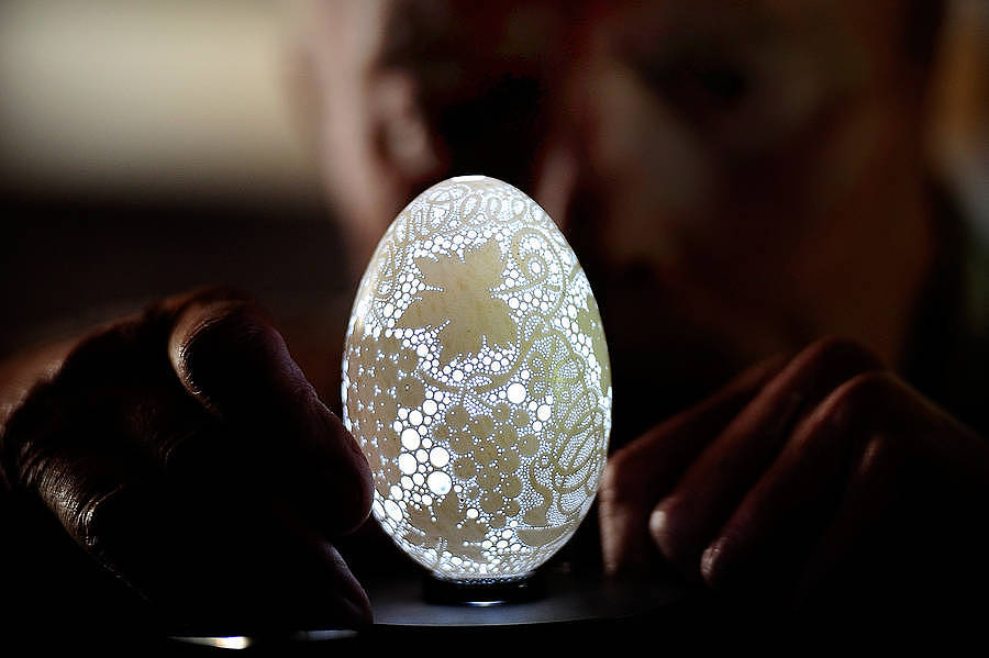 Art，Hollowed out，egg，lamp，