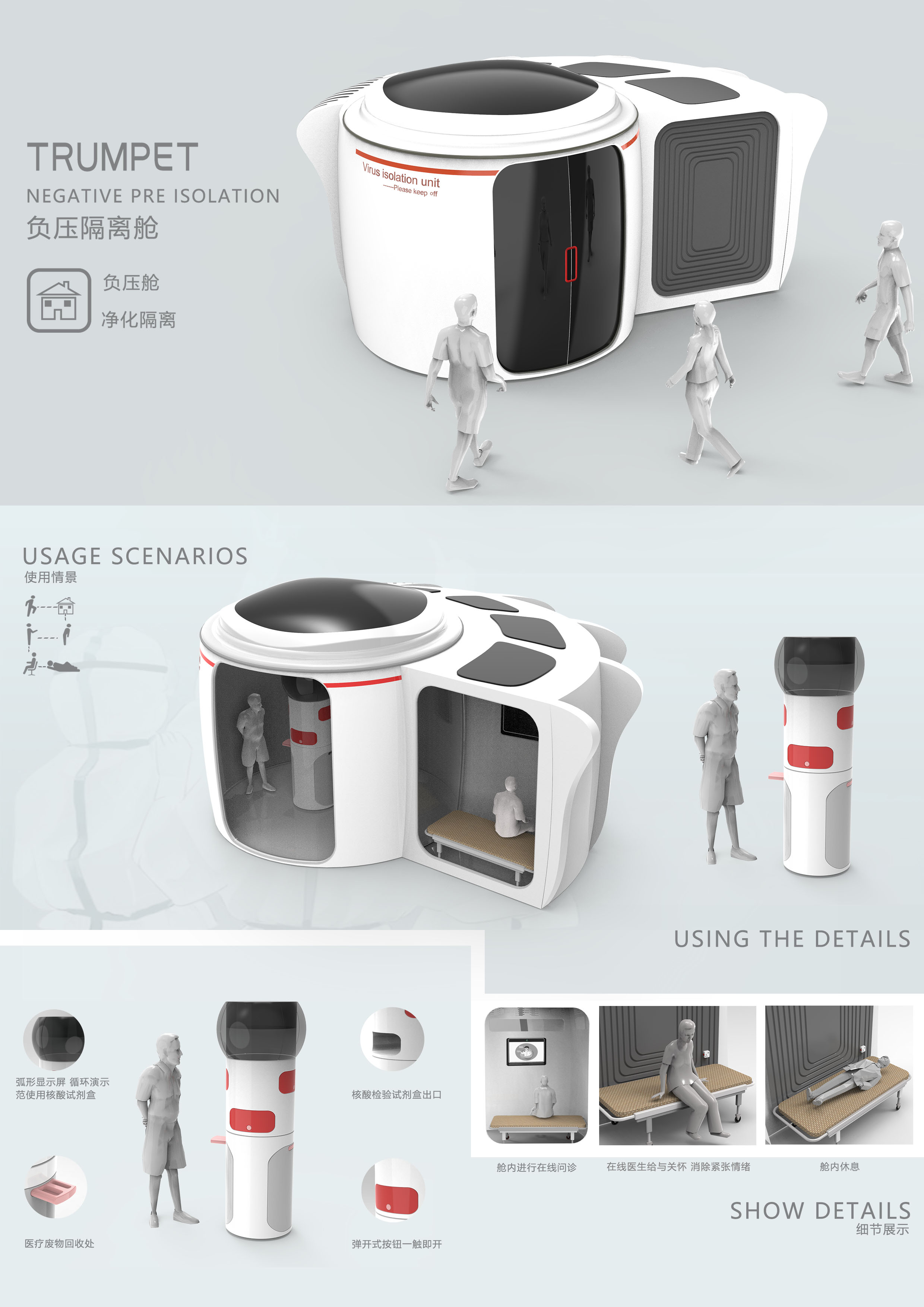 Negative pressure isolation chamber，